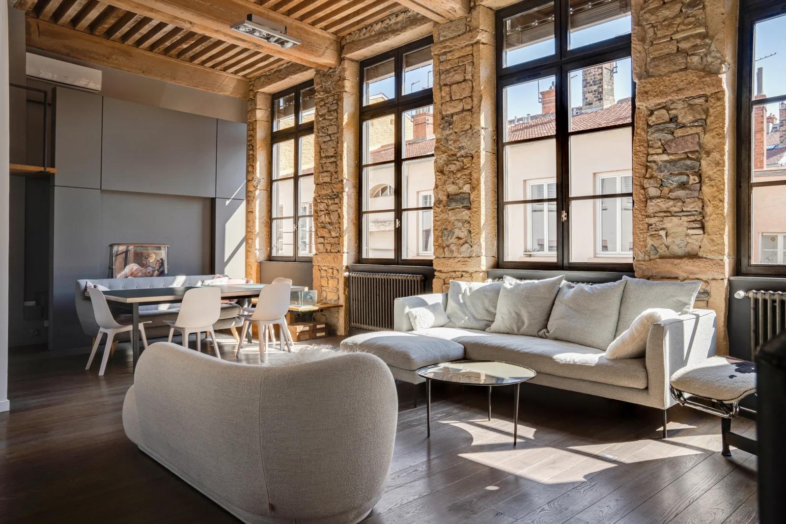 Living room in Apartment Canut Loft style - Renov architect - 0