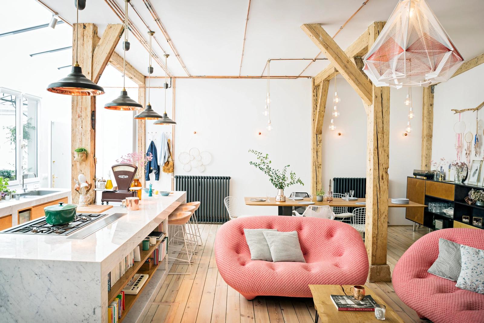 Living room in Superb designer loft with a cocooning atmosphere - 2