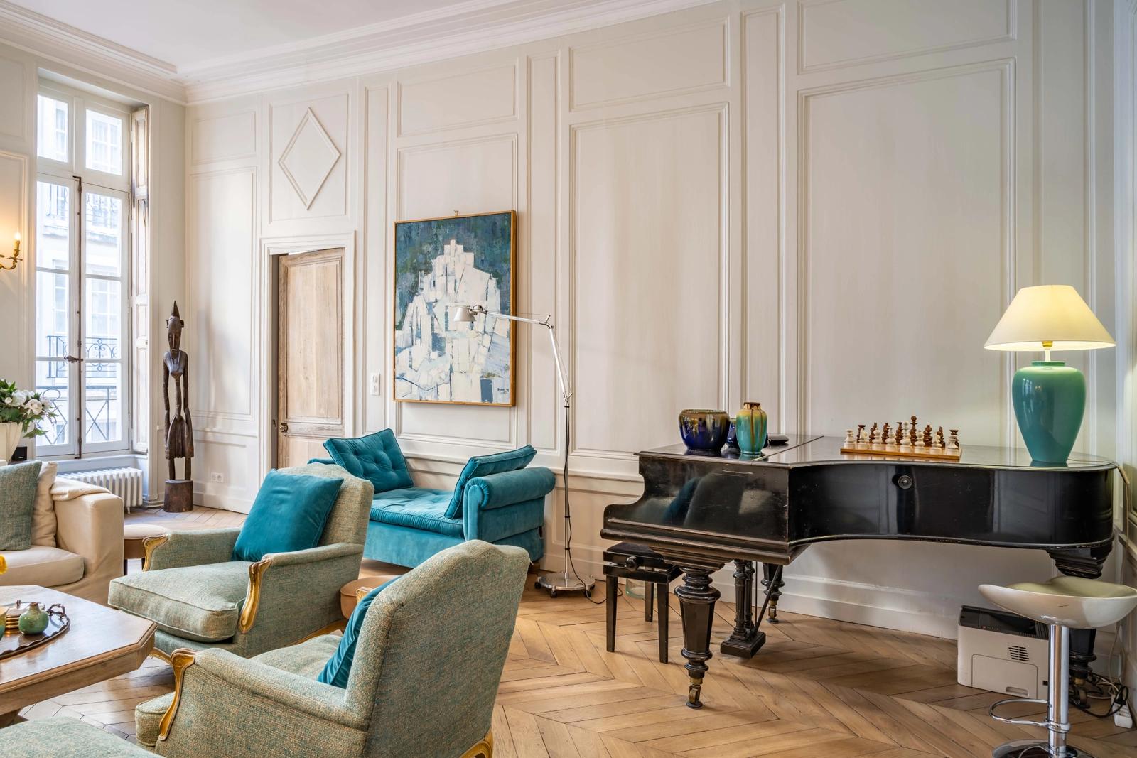 Living room in Superb apartment in the heart of Ile Saint Louis - 4
