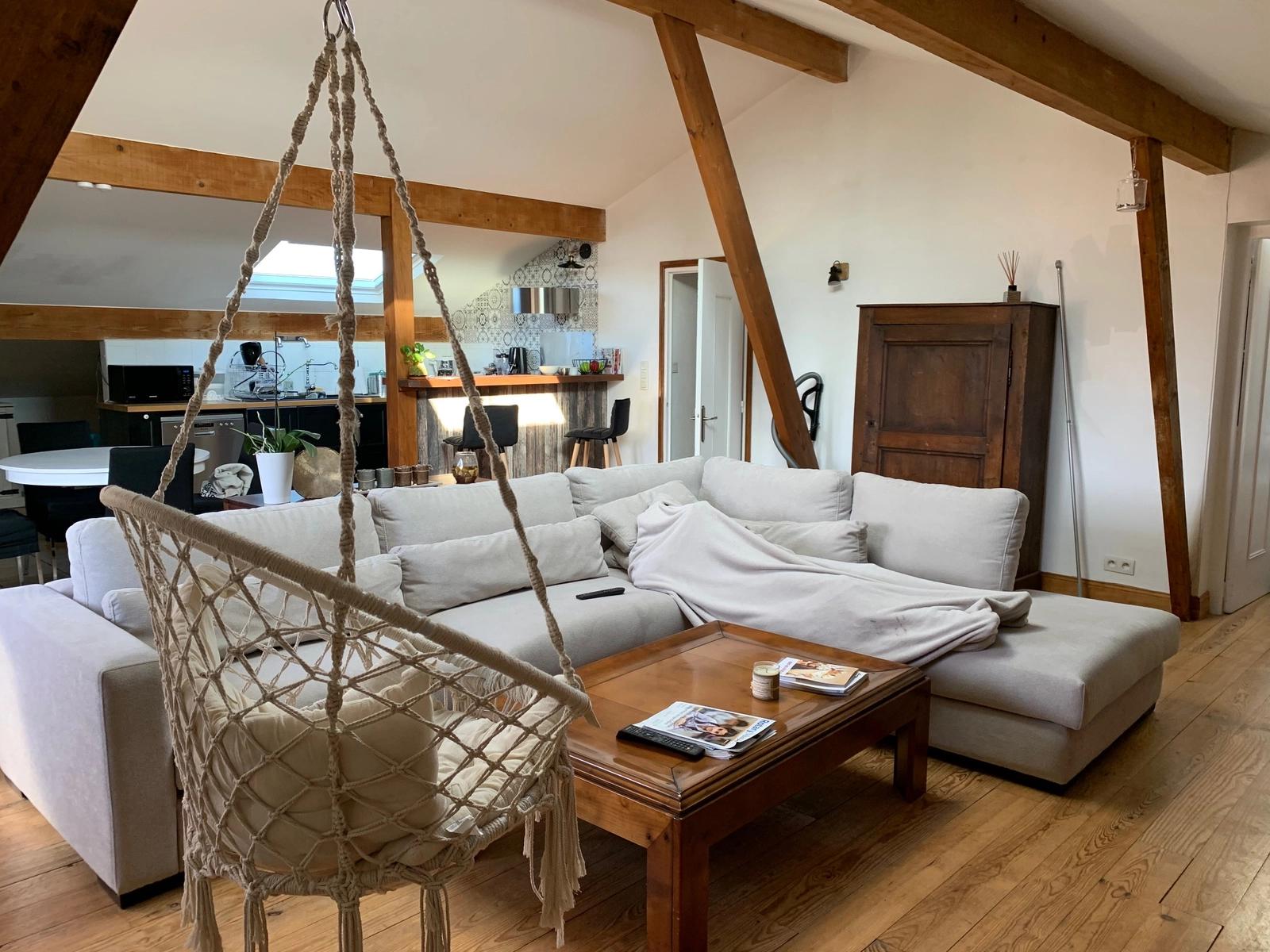 Bedroom in Cocooning area with views of the Monts du Lyonnais - 0