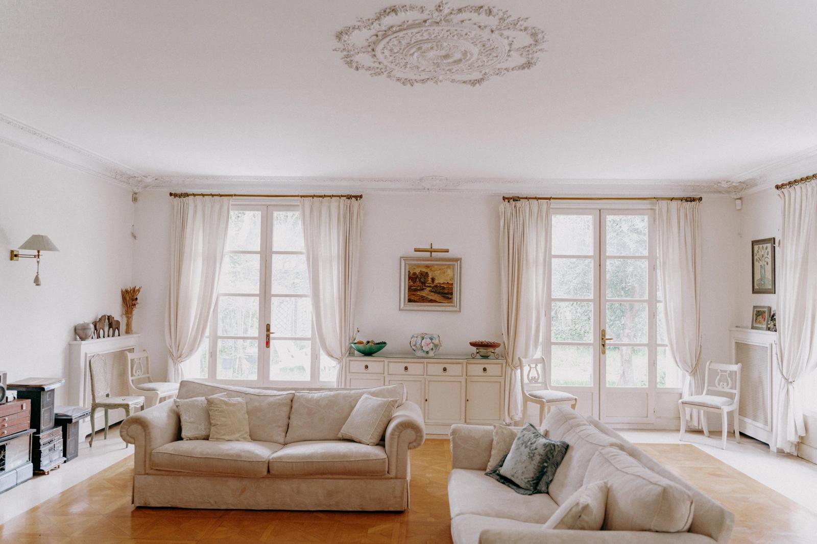 Living room in Elegant Manoir 20 minutes from Paris (East) - 3