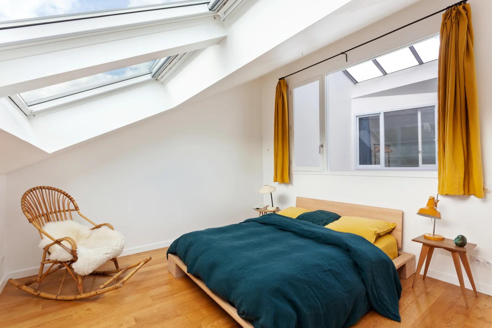 Dormitorio dentro Loft atípico en un entorno verde - 3