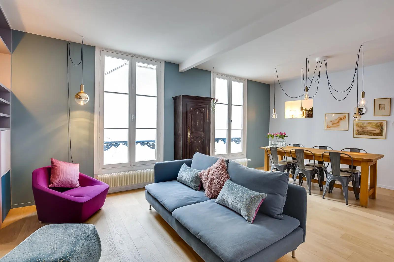 Living room in Charming apartment in the heart of the Marais - 0