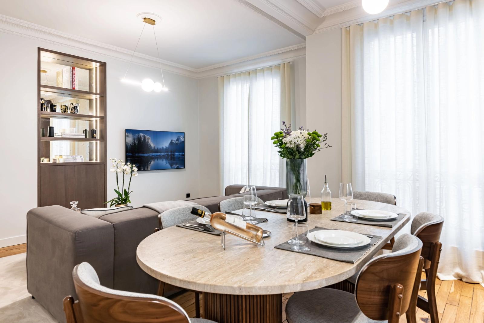 Meeting room in Architect-designed apartment - Trocadéro - 1