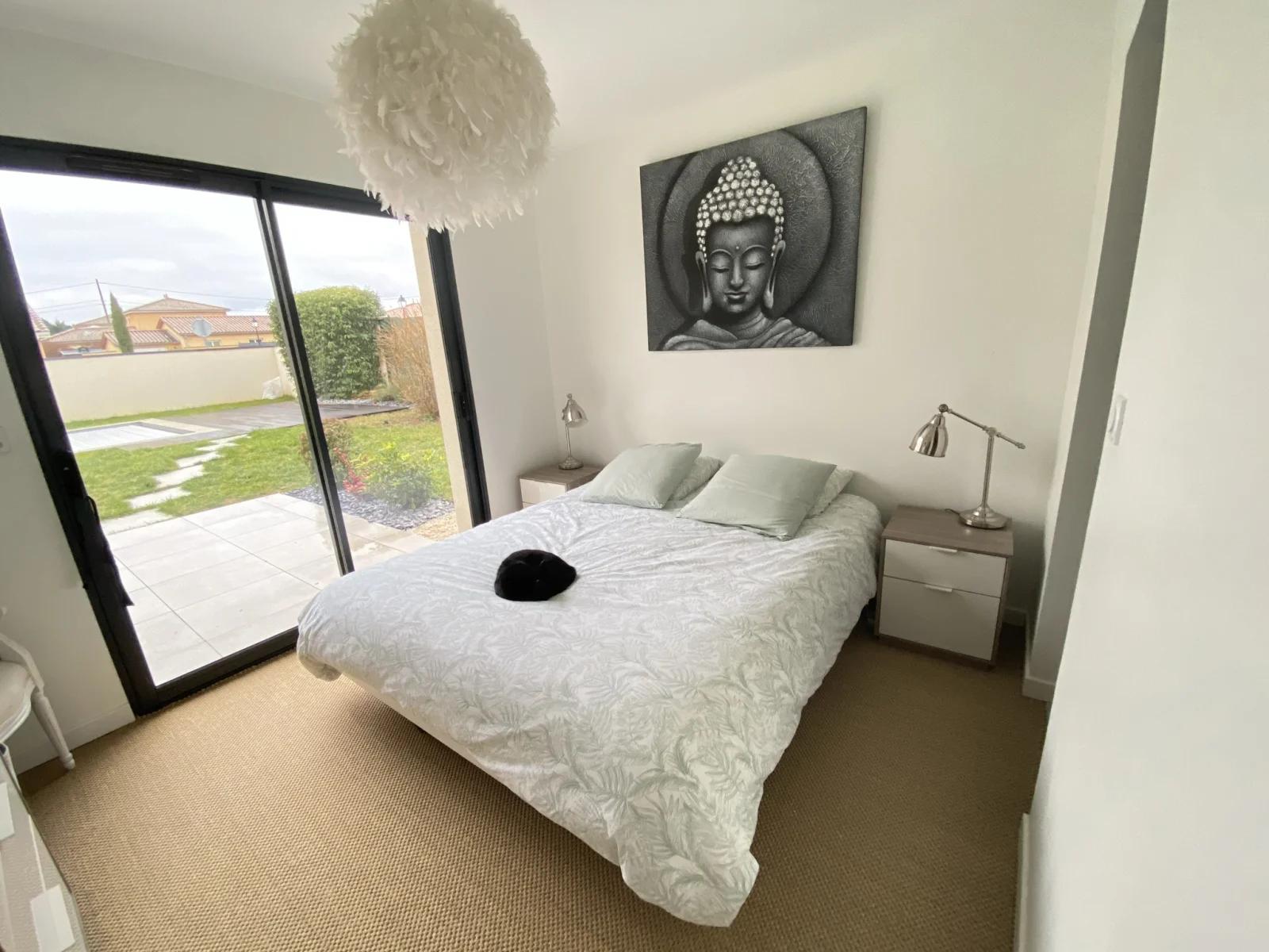 Dormitorio dentro Casa contemporánea en el corazón del Beaujolais - 5