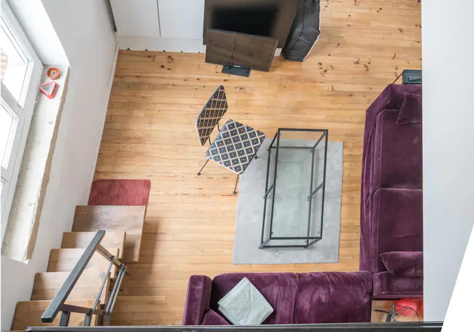 Living room in Quiet, bright duplex apartment in Croix-Rousse - 3