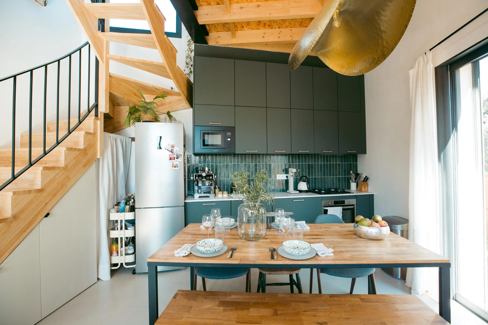 Kitchen in Atypical architect-designed house in the pines - 0