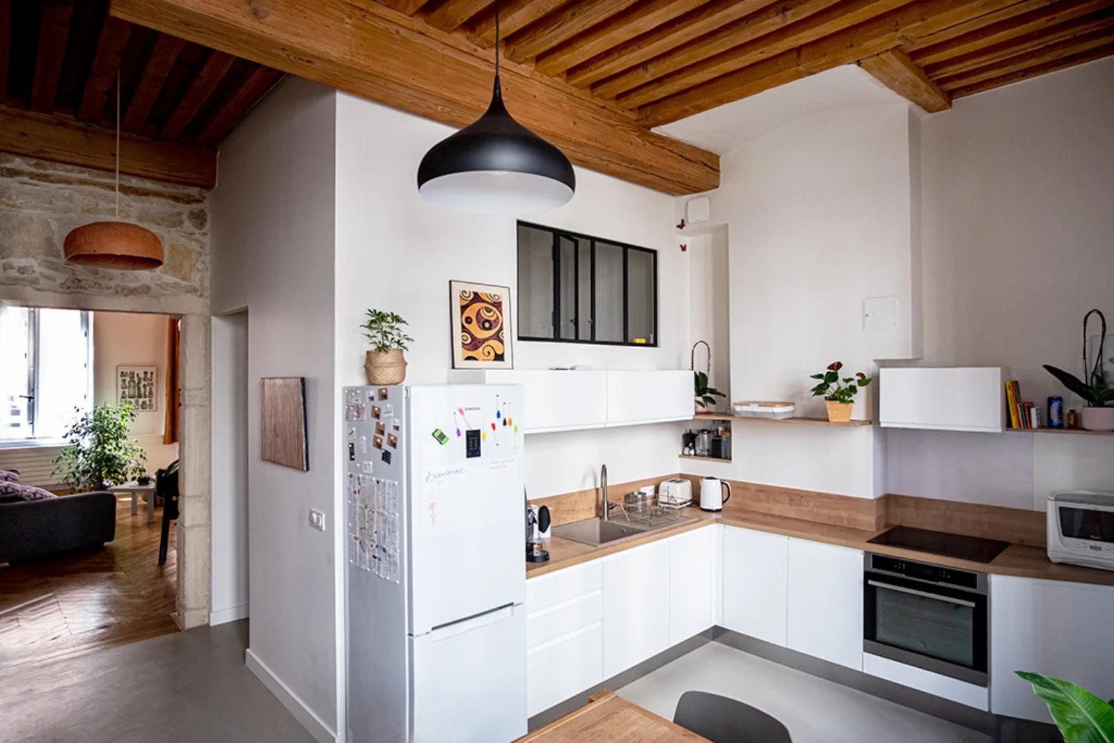 Kitchen dentro Auténtico y confortable Canut Lyonnais - 4