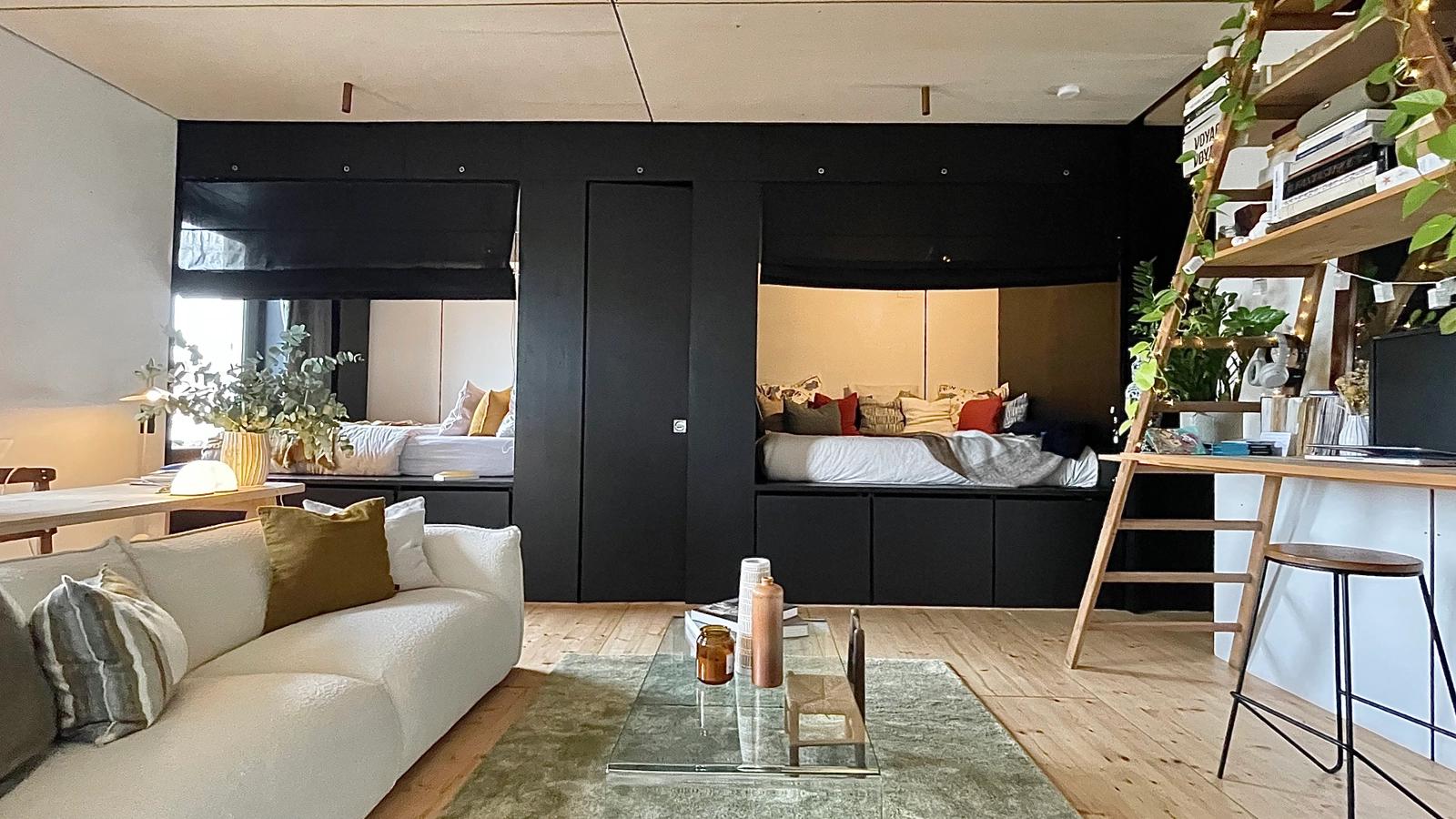Salon dans Loft Architecte minimaliste 80 m²  - 5