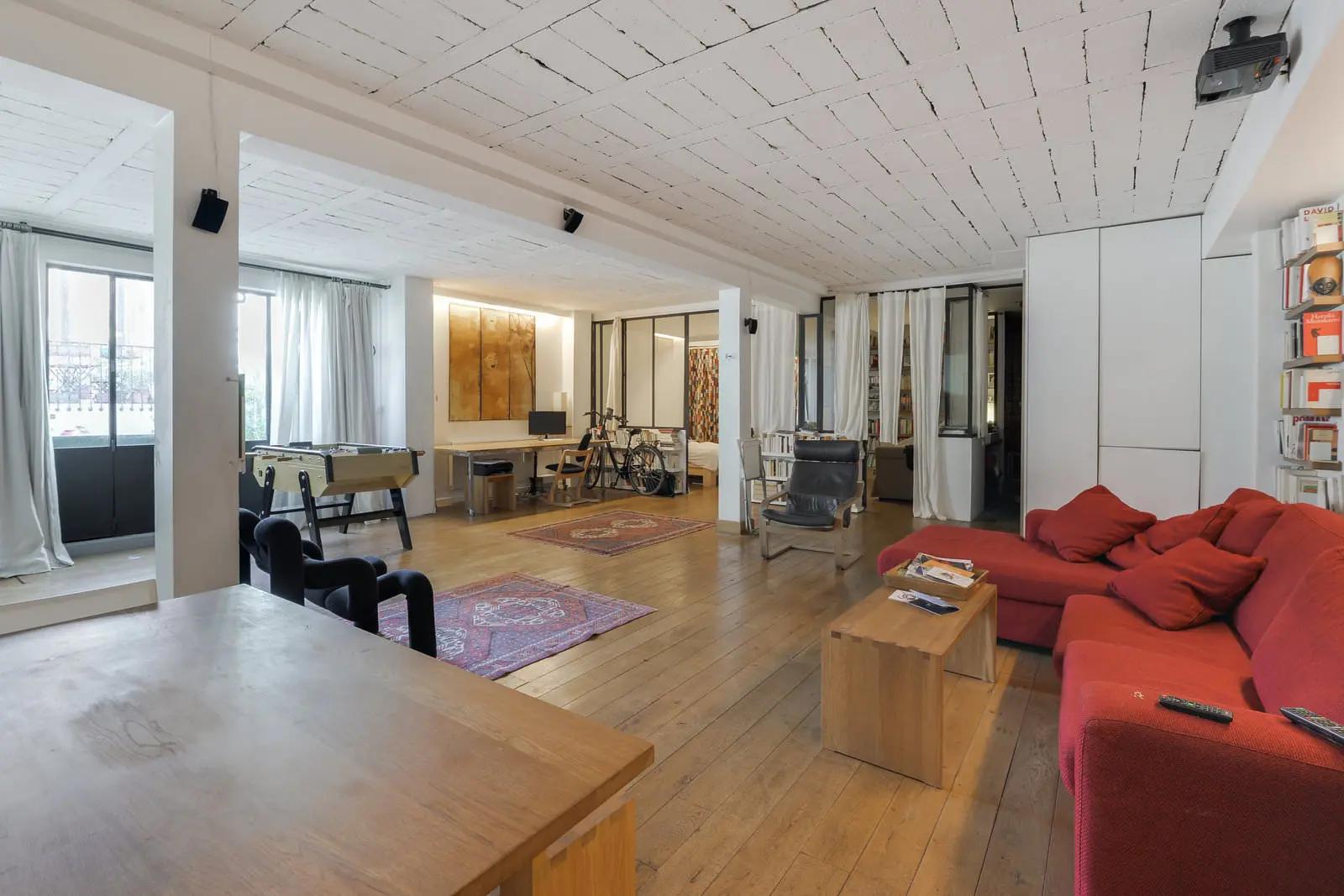 Living room in Cosy loft in Montreuil - 5