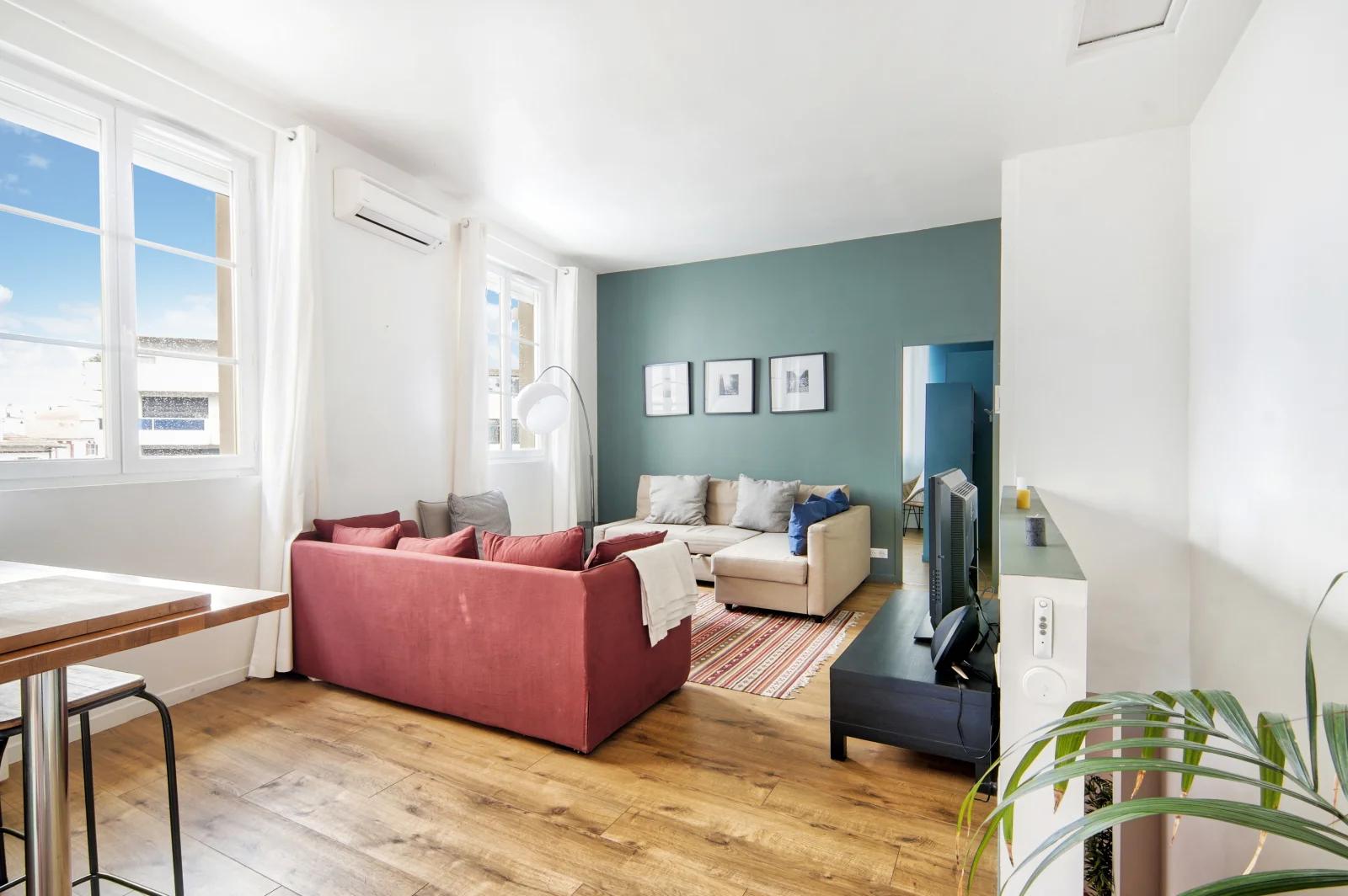 Living room in Pont des Demoiselles modern house - 1