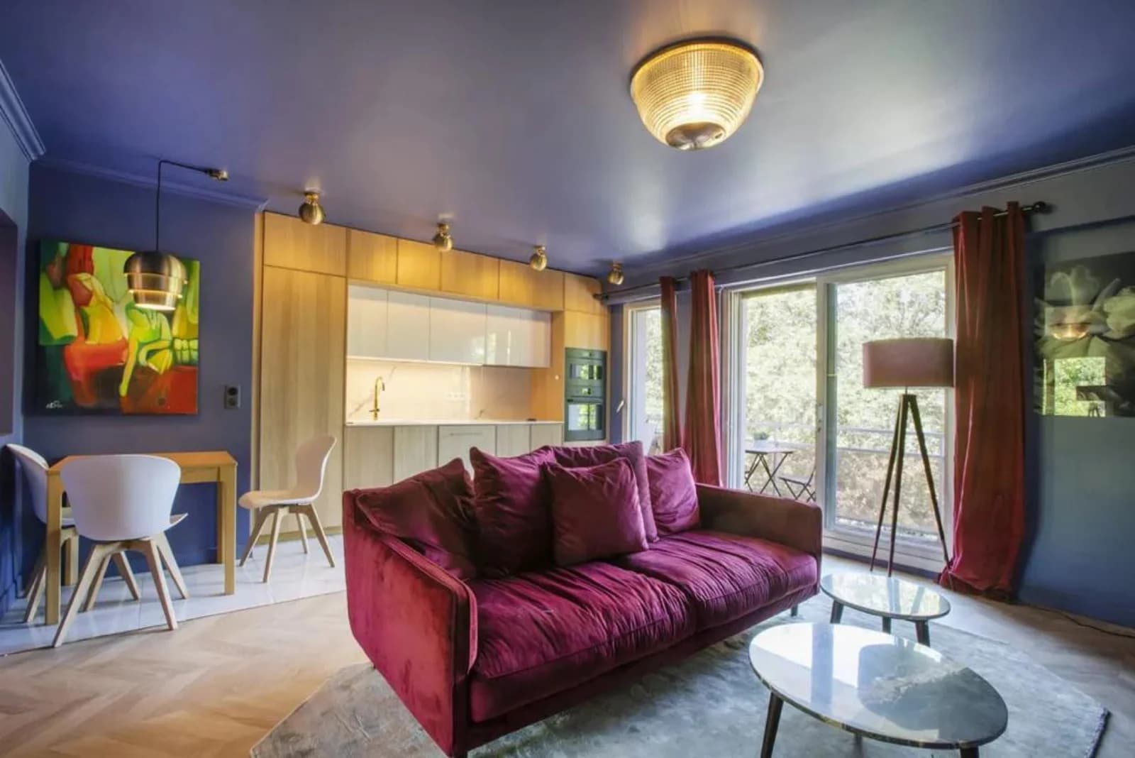 Living room in Charming Full Bleu apartment - Paris 13ème - 1