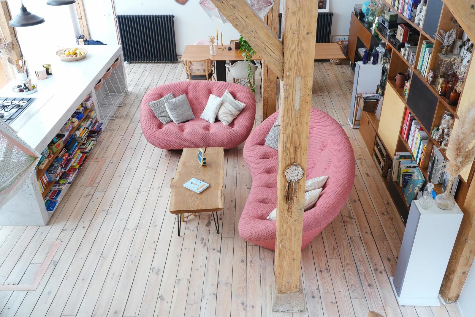 Living room in Superb designer loft with a cocooning atmosphere - 4