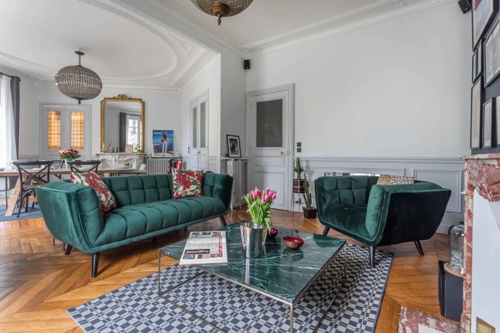 Living room in Magnificent Haussmann designer apartment - 0