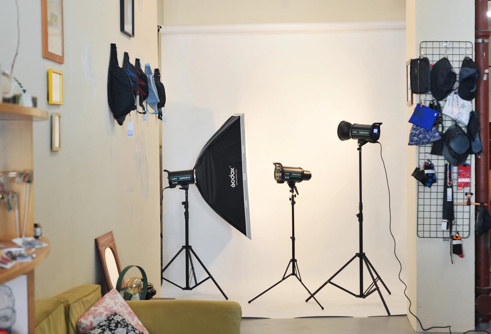Fully equipped photo studio