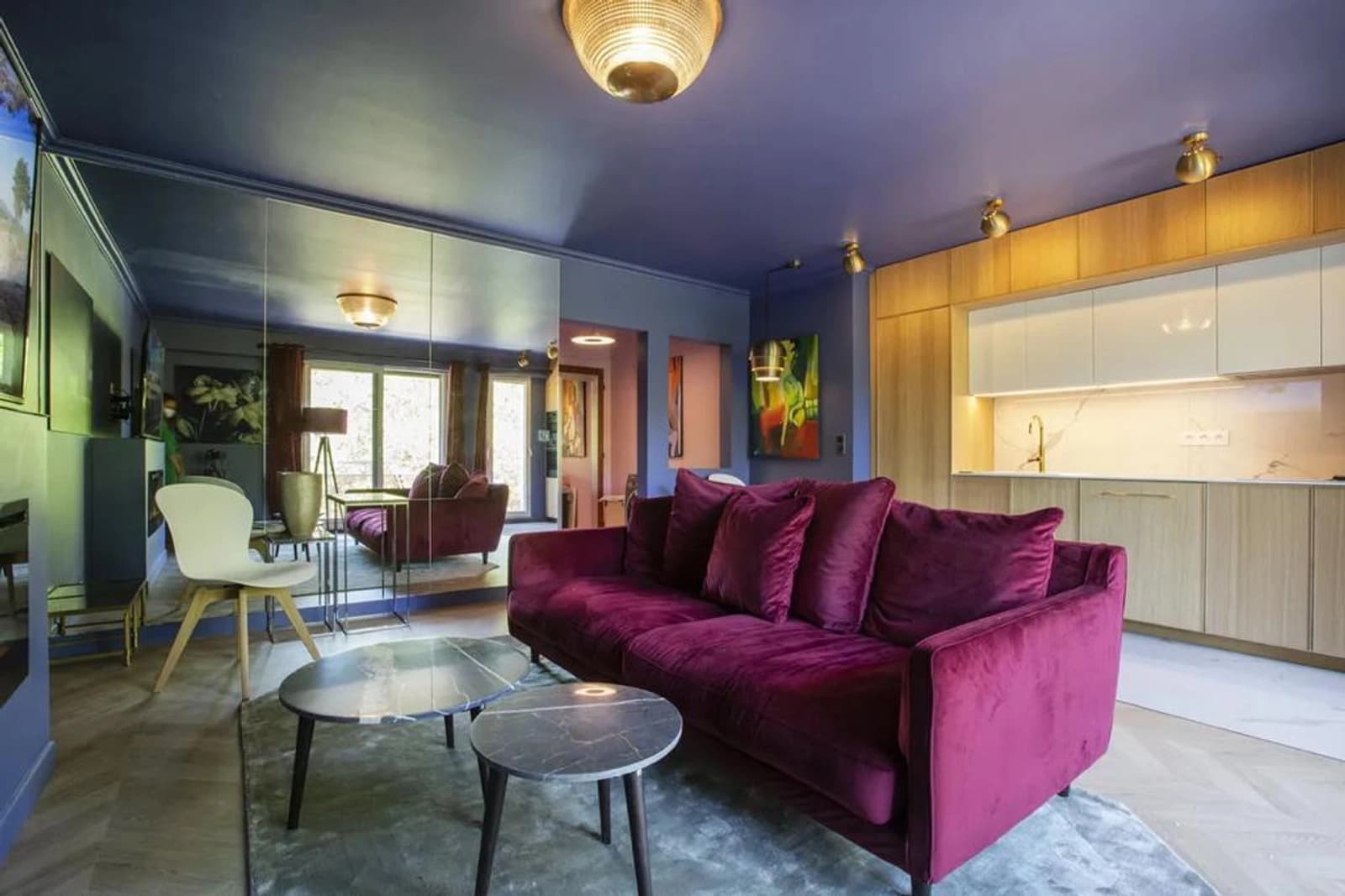 Living room in Charming Full Bleu apartment - Paris 13ème - 1