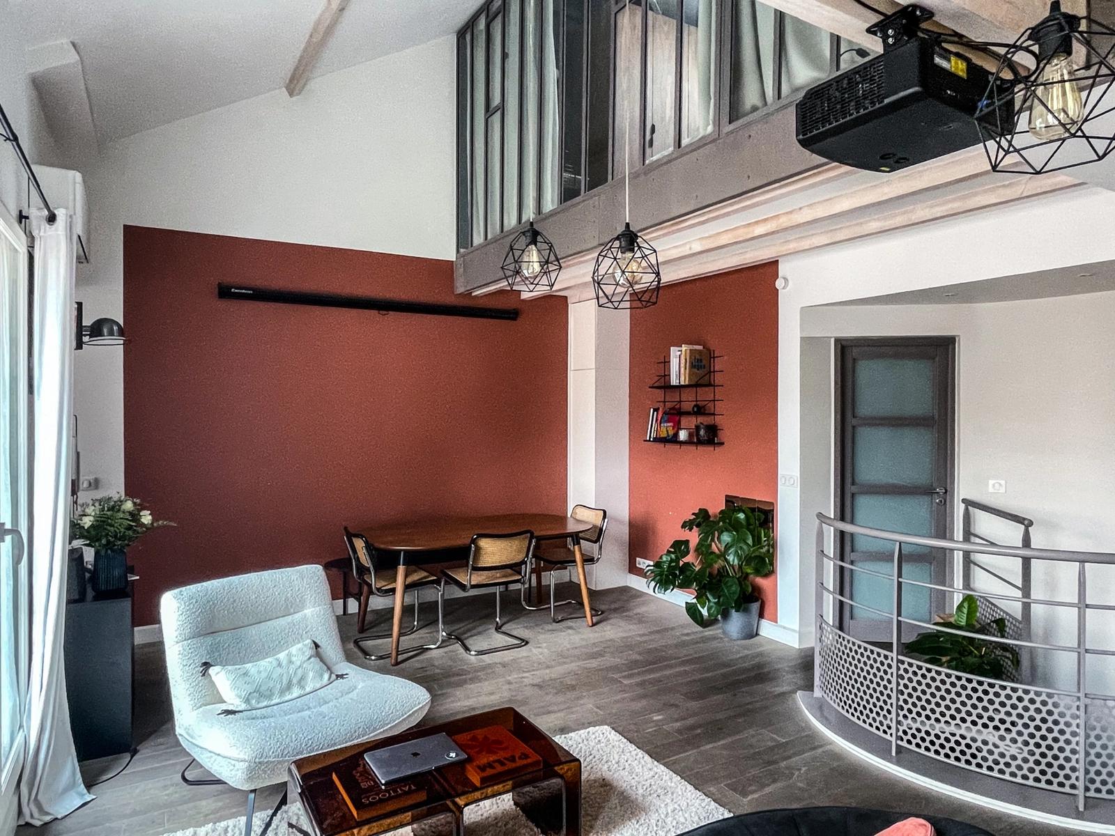 Living room in Loft with terrace in the heart of the flea market! - 0