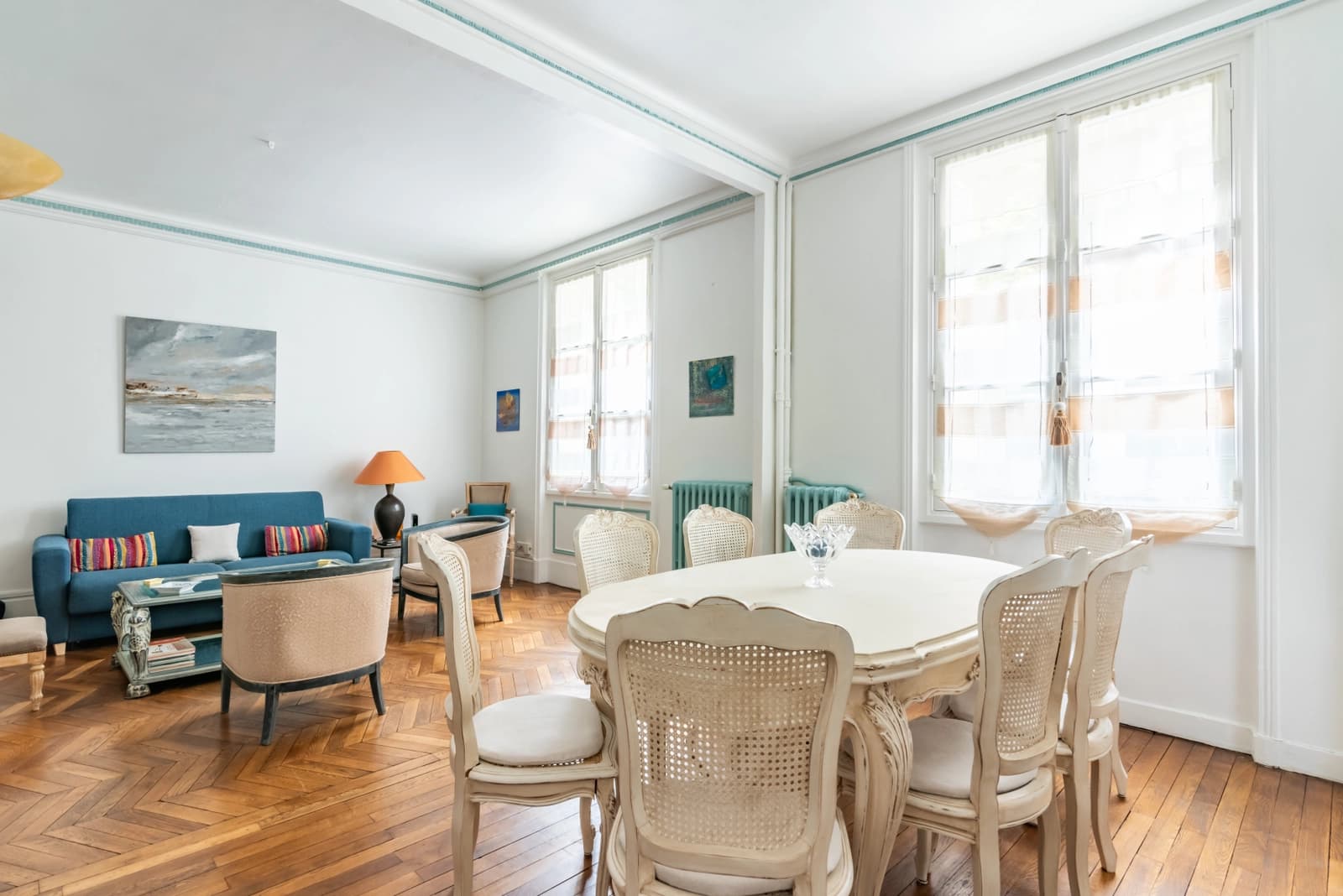 Salle de réunion dans Appartement parisien dans bel immeuble Art Déco - 5