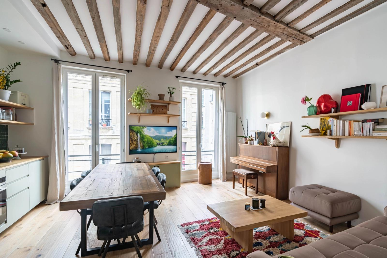 Living room in Charming, cozy apartment in the heart of Le Sentier - 0