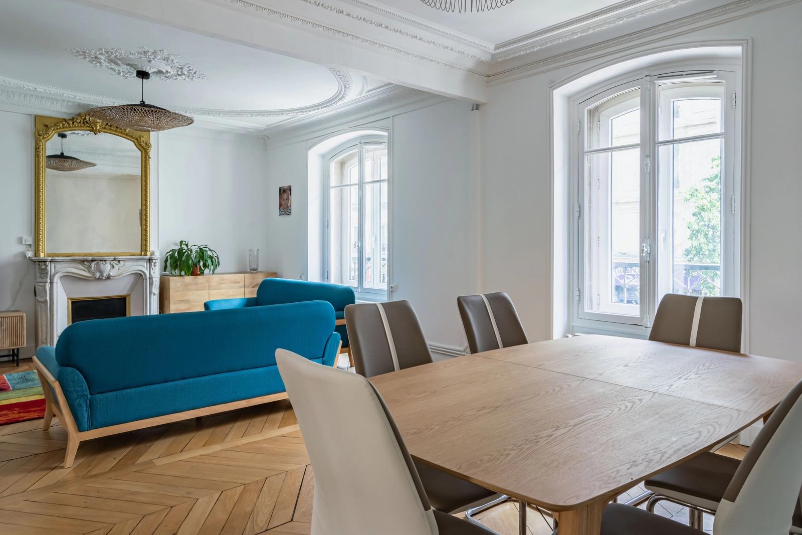 Comedor dentro Bonito piso de estilo Haussmann - París 17º arrondissement - 1
