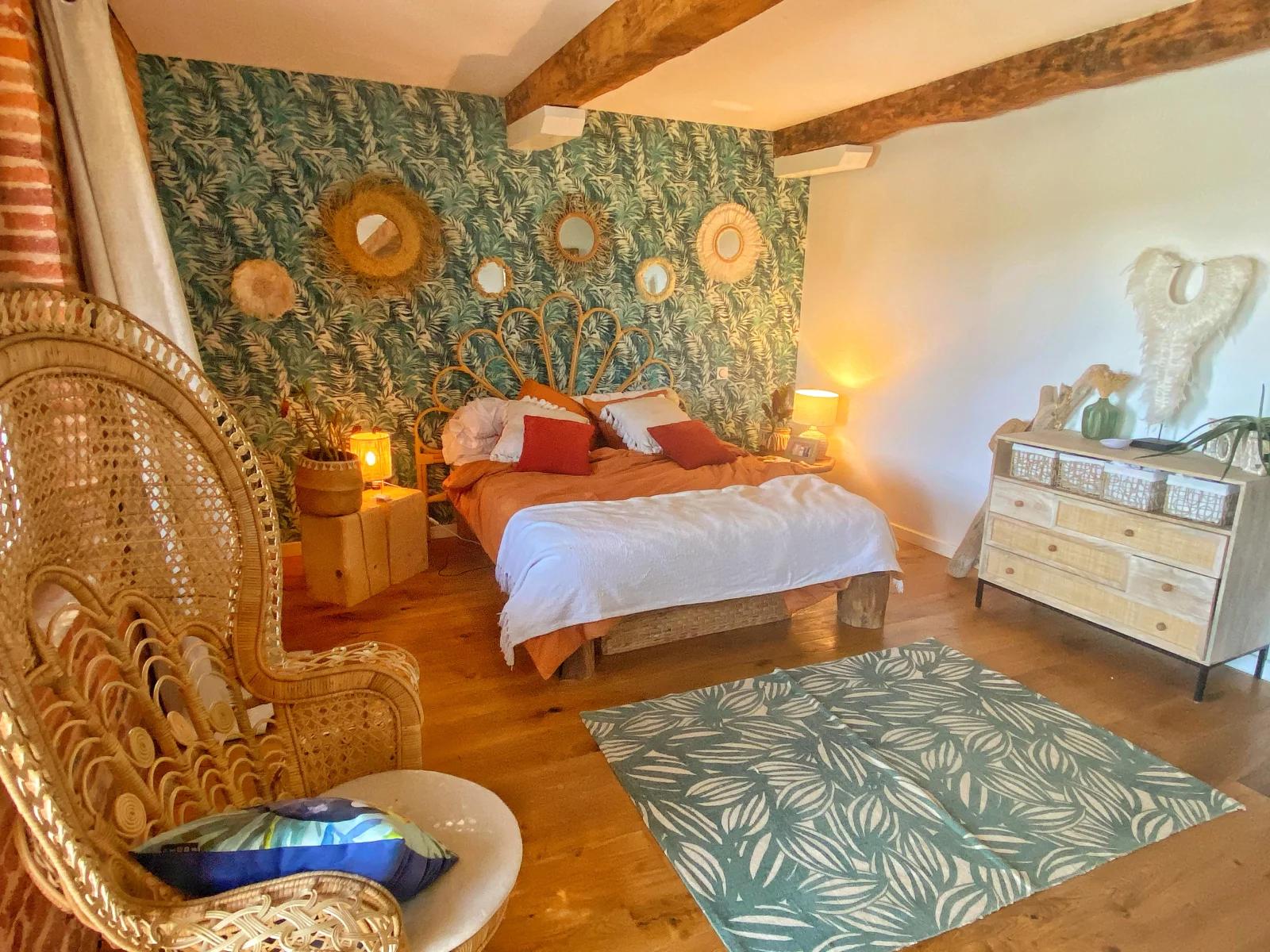 Dormitorio dentro Bonita y tranquila casa Lauraguaise - 1