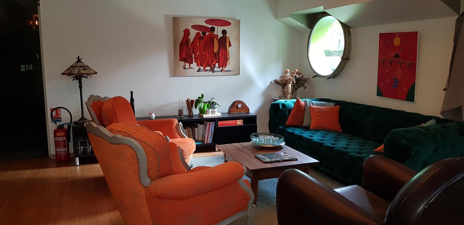Living room in Superb, elegant and comfortable barge - 1