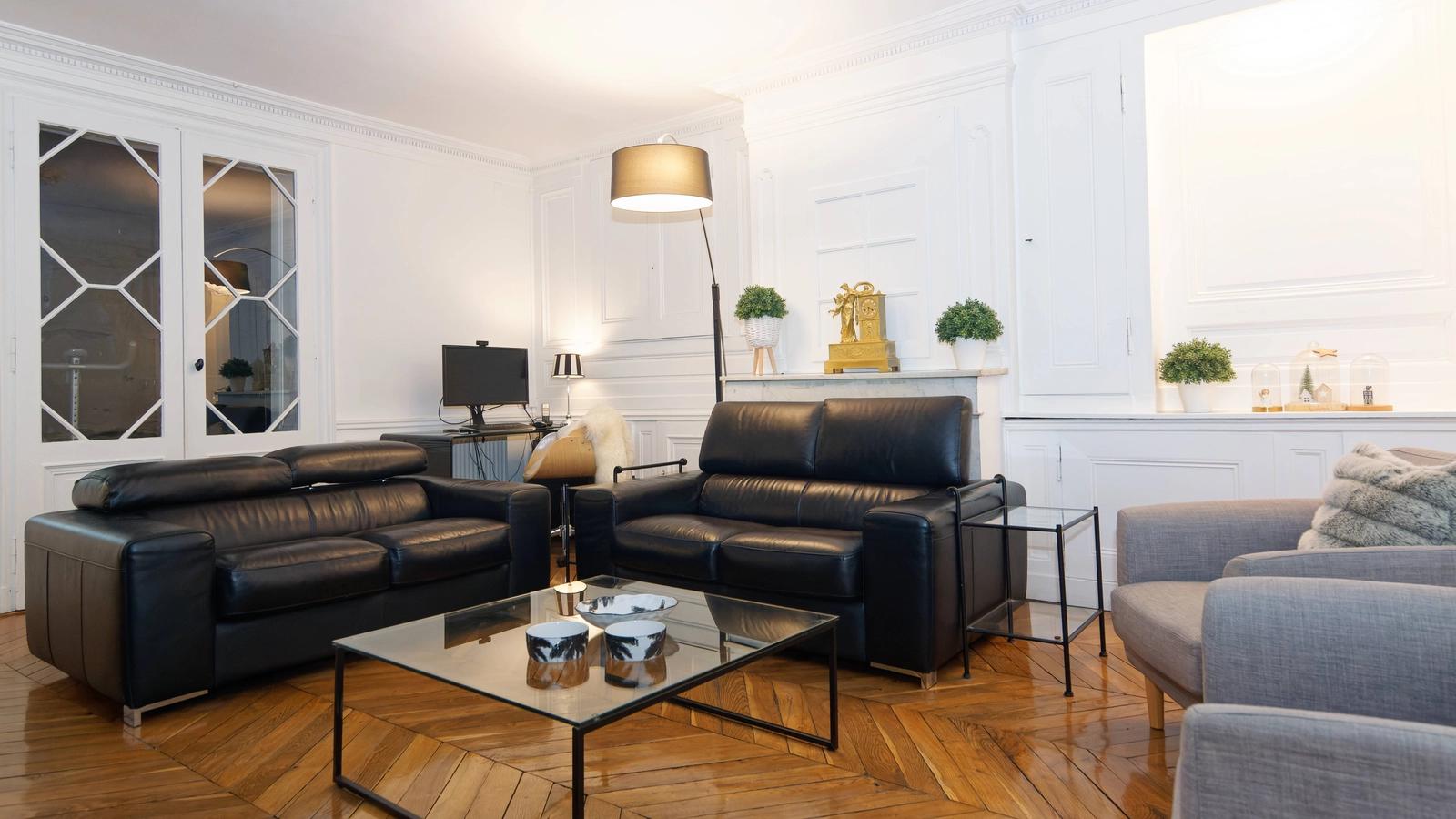 Living room in Haussmannian charm in the heart of Lyon - 3