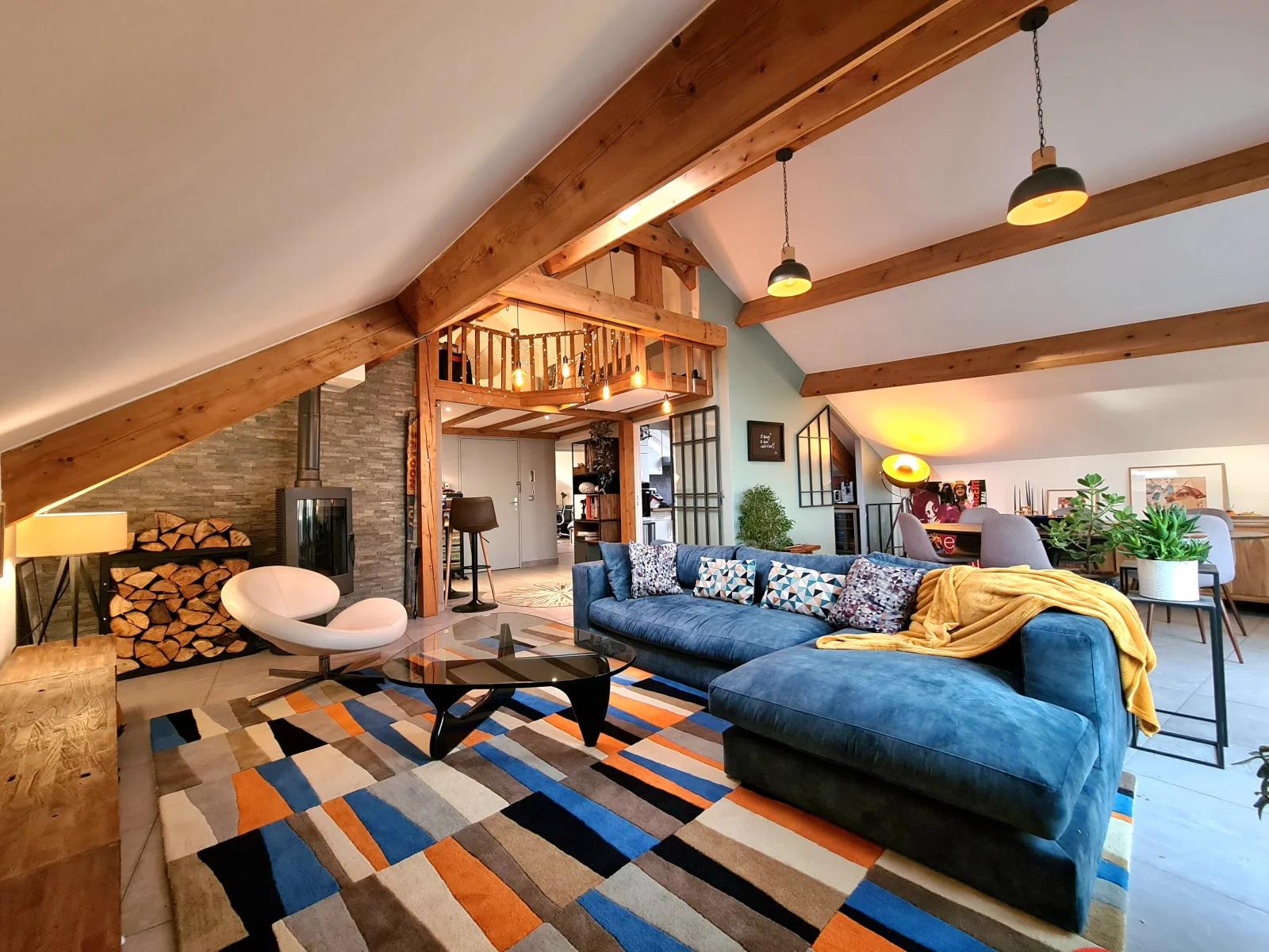 Living room in Loft style industriel cosy - 0