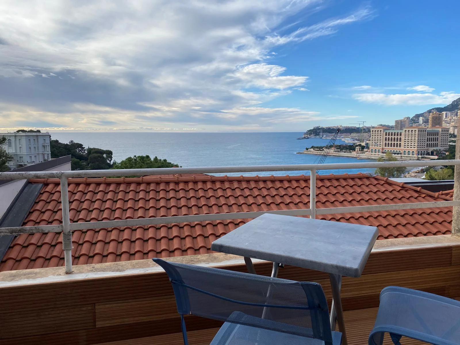 Comedor dentro Magnífico estudio con terraza y vistas al mar - 4
