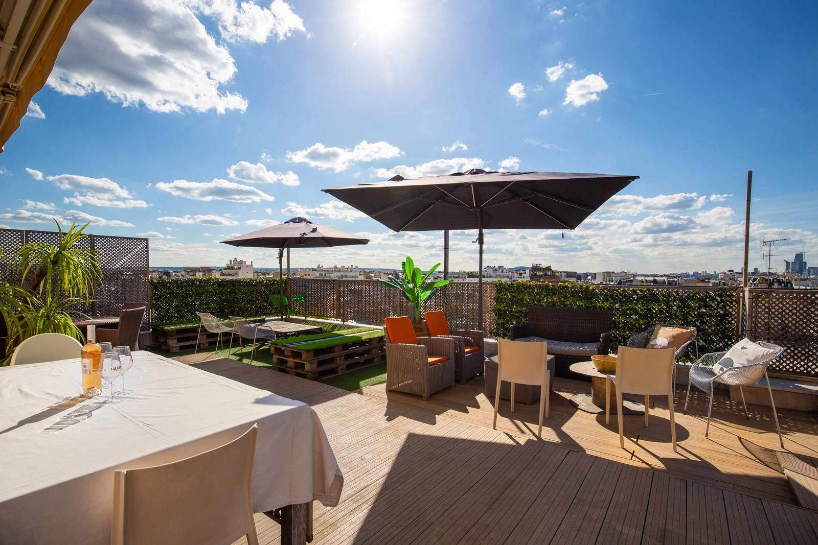 Comedor dentro Le Rooftop avec son panorama, 16ème arrondissement - 0